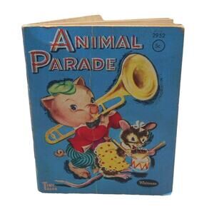 Whitman Tiny Tales #2952 Animal Parade 1949 Antique Children's Book